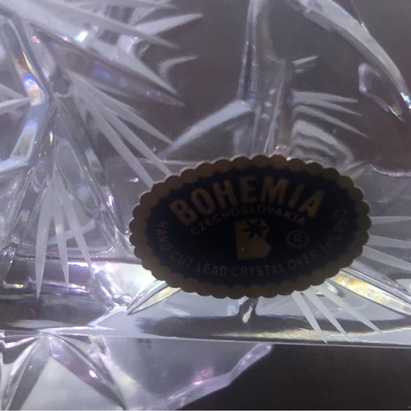 Vintage Bohemia Pinwheel Crystal Napkin Holder - Picture 4 of 8